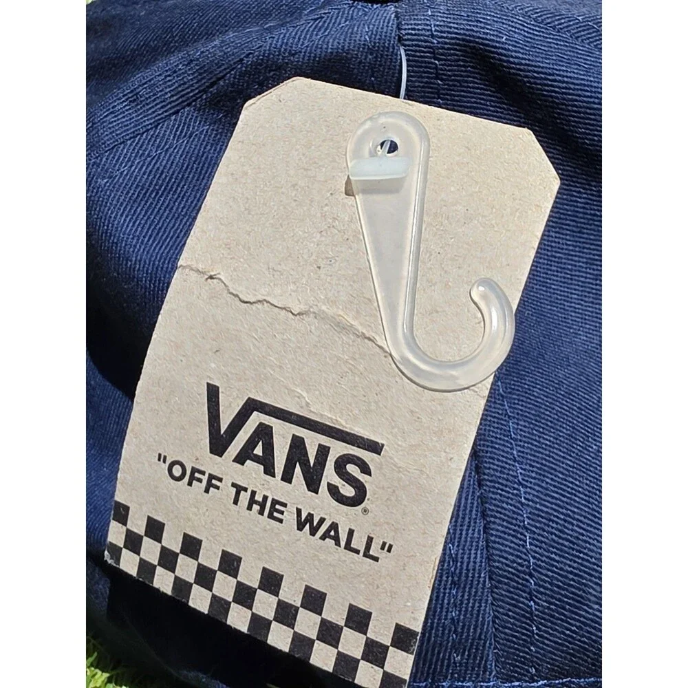 Vans Off The Wall International Sole Hat Cap Blue Black Rim Snapback Skater NWT